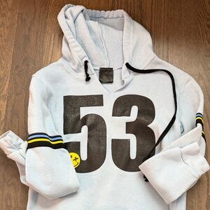 Love J Sky Blue Hoodie with Bold 53